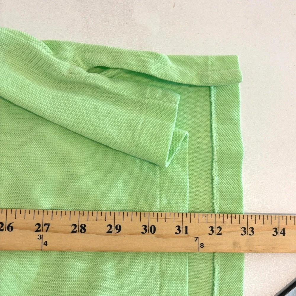 Polo Ralph Lauren Lime Green Polo Shirt Mens XL Short Sleeve Purple Pony Logo